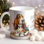 Personalised Basset Hound In Christmas Lights, thumbnail 3 of 10