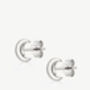 Gold Or Silver Crescent Moon Stud Earrings, thumbnail 3 of 6