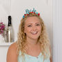 'Bride' Hen Party Colourful Floral Crown, thumbnail 1 of 5