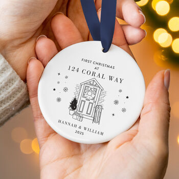 Custom First Christmas Ornament Address And Names, 5 of 7