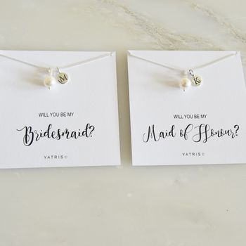 Personalised Bridesmaid Pearl Necklace Gift Box, 2 of 5
