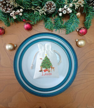 Personalised Woodland Christmas Gift Bag, 2 of 8