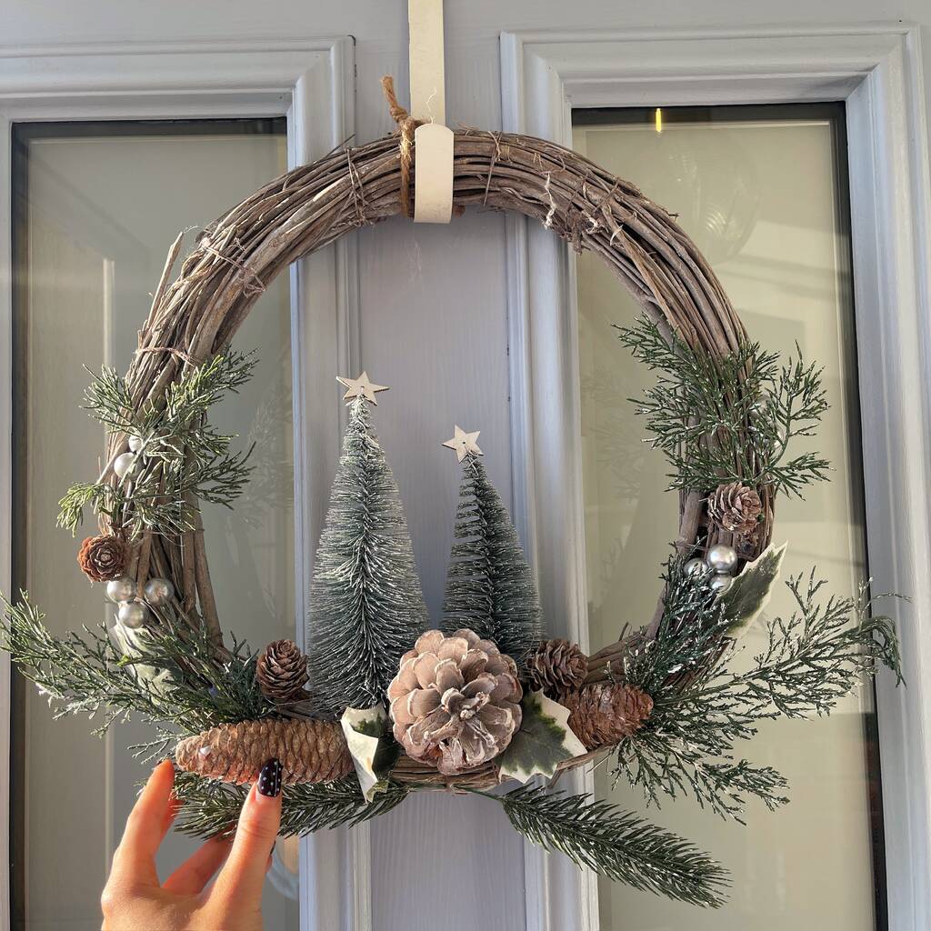 Christmas Wreath With Fir Trees, 1 of 6