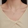 Sterling Silver Extra Tiny Lavender Pendant Necklace, thumbnail 2 of 12