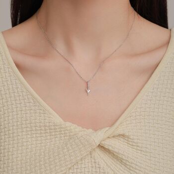 Sterling Silver Extra Tiny Lavender Pendant Necklace, 2 of 12