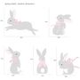 Bunny Fabric Wall Stickers, thumbnail 6 of 8