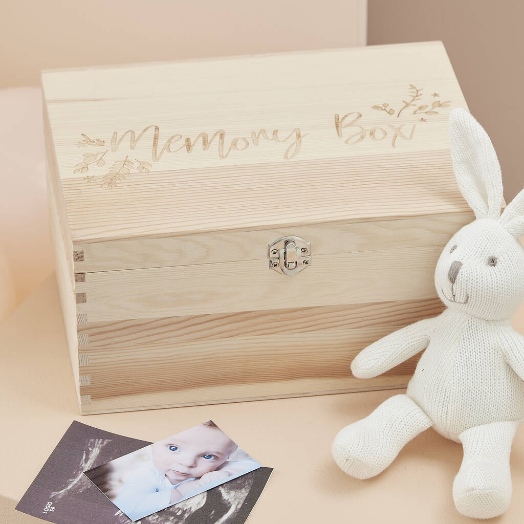 Wooden Baby Memory Keepsake Box, 1 of 4