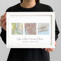 Personalised Favourite Locations Map Print, thumbnail 2 of 8