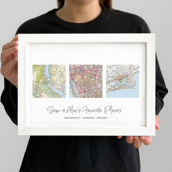 Personalised Favourite Locations Map Print, 2 of 8