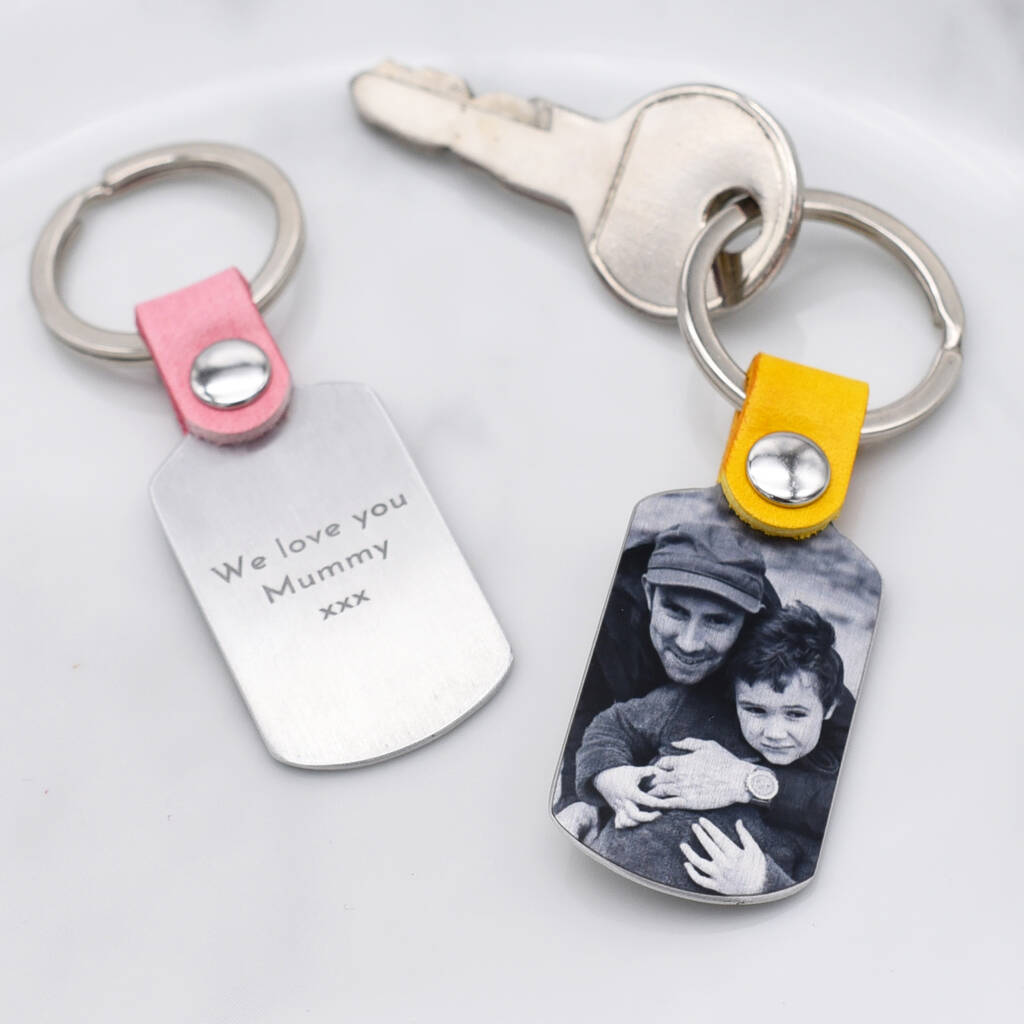Image of Personalised Photo Keyring For Mum