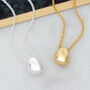 Personalised Silver Or 18ct Gold Plated Pebble Necklace, thumbnail 2 of 5