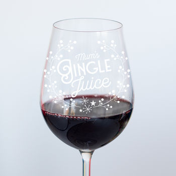 Personalised Jingle Juice Wine Glass, 2 of 2