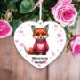 Personalised Fox Love Decoration B, thumbnail 1 of 2