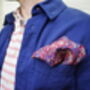 Mens Purple And Red Paisley Pocket Square, thumbnail 5 of 7
