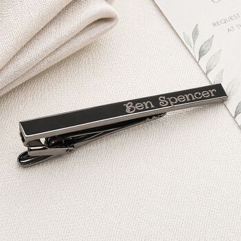 Personalised Luxury Tie Clip In Silver Or Gold, 3 of 8