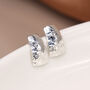 Sterling Silver Hammered Stud Earrings, thumbnail 1 of 3