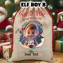 Personalised Christmas Elf Breakout Santa Sack, thumbnail 3 of 6