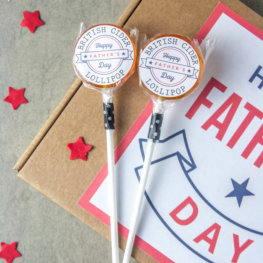 Five Alcoholic Father's Day Cider Lollipops By Holly's Lollies