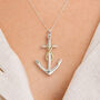 Sterling Silver Infinity Anchor Necklace, thumbnail 1 of 11