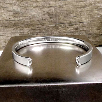 Matt Sterling Silver Bracelet For Men, 7 of 7