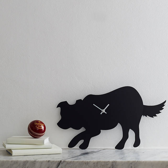 Border Collie Clock With Wagging Tail, 1 of 3
