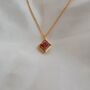 Rose Gold Pendant Birthstone Necklace January Garnet, thumbnail 1 of 6