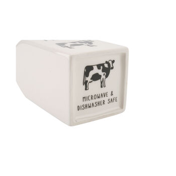 Cow Ceramic Milk Carton Table Milk Jug In Gift Box, 4 of 6