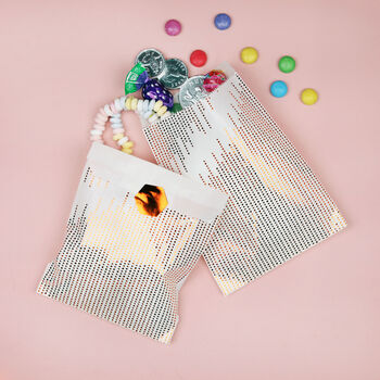Metallic Foil Spotty Treat Bags And Stickers, 4 of 9