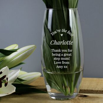 Personalised You Are The Best Glass Vase, 2 of 5