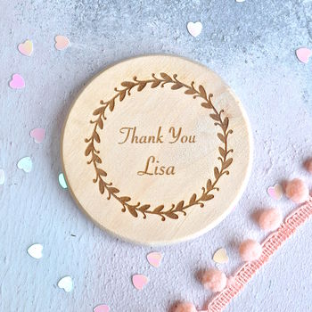 Personalised Floral Thank You Compact Mirror, 2 of 3