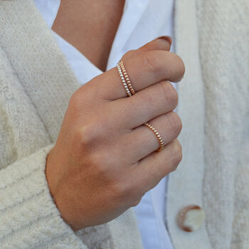 The Crown Beaded Stacking Ring, 5 of 6