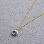 9ct Gold Mini Evil Eye Necklace, thumbnail 3 of 4