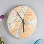Personalised Map Location Round Wall Clock For Him, thumbnail 4 of 4