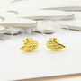 Sterling Silver And Gold Tiny Angel Wing Stud Pack, thumbnail 3 of 5