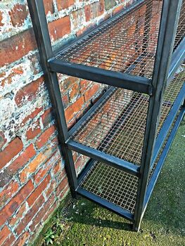 Industrial Steel Copper Wire Bookcase Shelving Unit 287, 3 of 5
