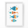 Contemporary Fish Family Art Print, thumbnail 2 of 4