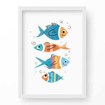 Contemporary Fish Family Art Print, 2 of 4