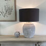 Large Ribbed Pale Grey Distressed Table Lamp Base, thumbnail 4 of 12