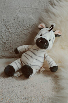 Baby Zebra Rattle Soft Toy, 4 of 6