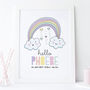 Personalised New Baby Rainbow Print, thumbnail 1 of 5
