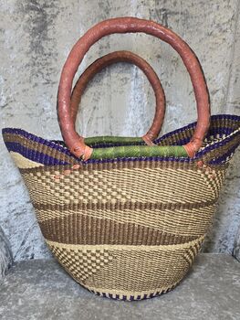 Handwoven Shopping Basket, 2 of 3