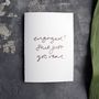 'Engaged? Shit Just Got Real' Rose Gold Engagement Card, thumbnail 3 of 4