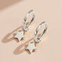 Star Charm Huggie Hoop Earrings, thumbnail 2 of 5