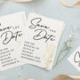 Personalised 'Save The Date' Invites Gold Floral Set Of 36, thumbnail 3 of 5
