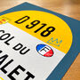 Personalised Cycling Road Sign, Col Du Tourmalet Poster, thumbnail 6 of 9