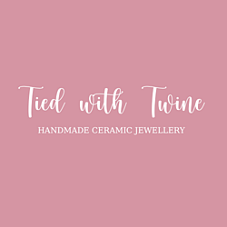 Tied with twine ceramic jewellery