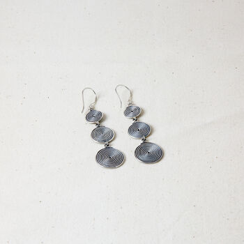 Trio Spiral Drop Earrings, 2 of 3