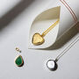 Scroll Heart Ashes Urn Necklace 18 K Gold Plated Silver, thumbnail 4 of 6