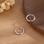 Sterling Silver Geometric Small And Large Circle Hoop Earrings, thumbnail 1 of 12