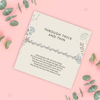 Through Thick And Thin Silver Plated Friendship Bracelet, 3 of 9